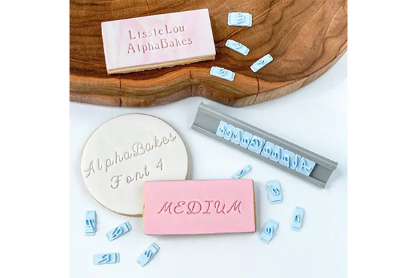 Alphabakes Medium Uppercase Font 4 Stamp Tiles (Bar Not Included) - Lissie Lou