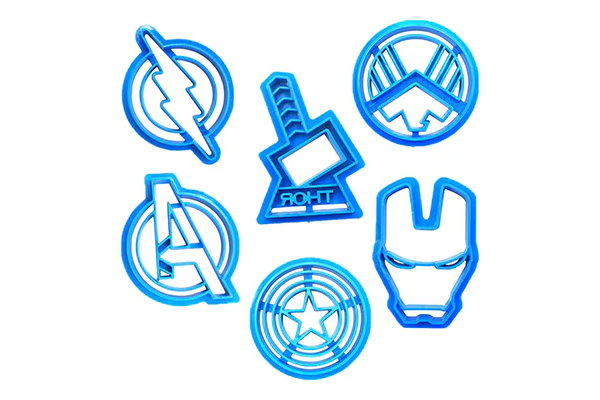 Avengers Marvel Superhero Cookie Cutter 6 Pcs Set - Iconic Cake Art
