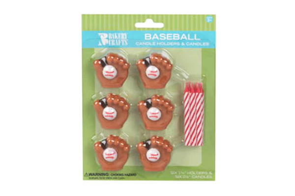 Baseball Candle Holder - Bakery Crafts