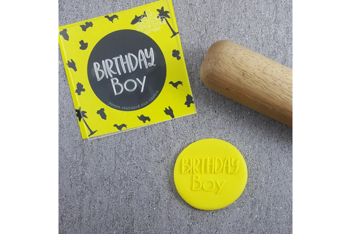 Birthday Boy Debosser - Custom Cookie Cutters