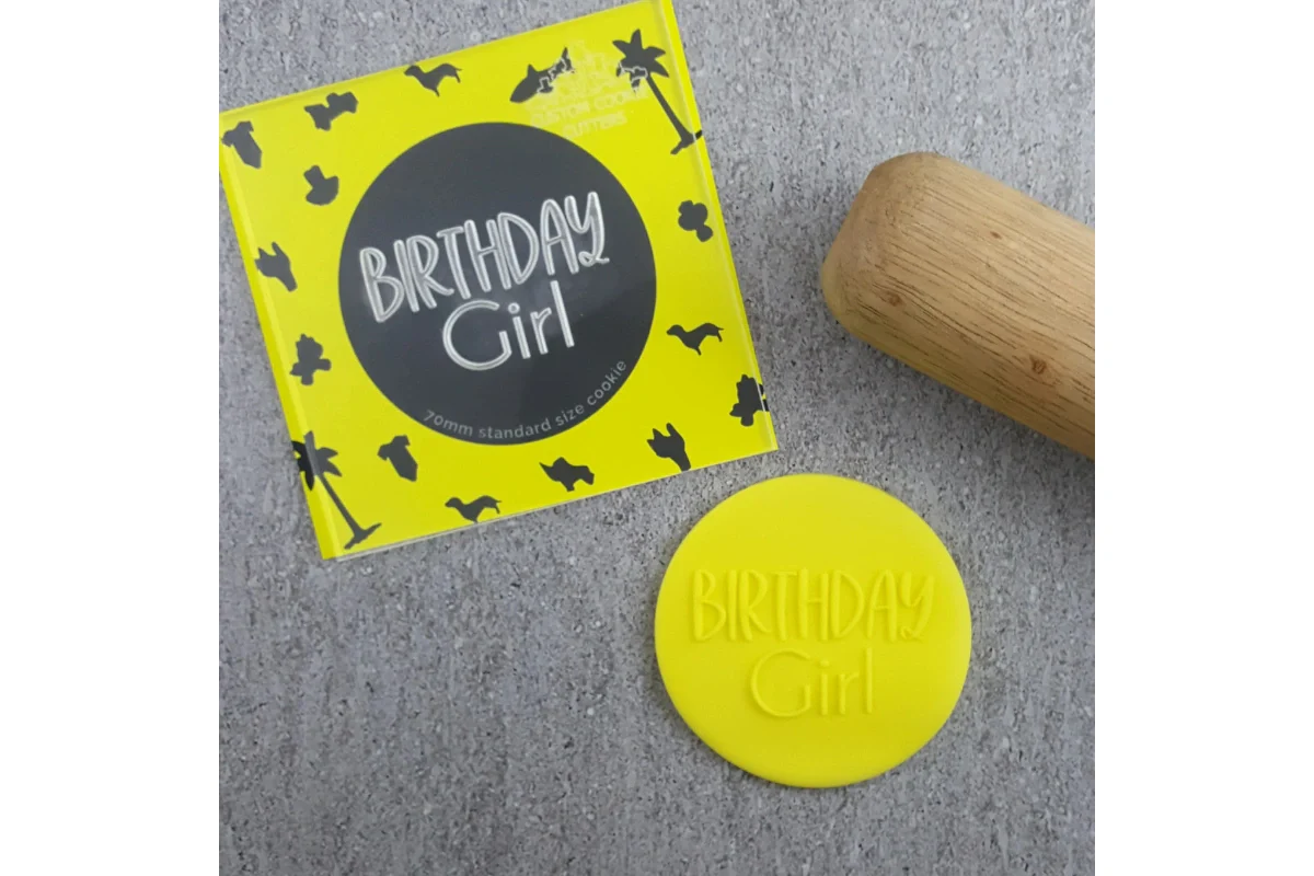 Birthday Girl Debosser - Custom Cookie Cutters