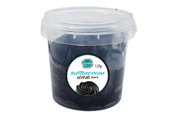 Black Ready To Use Buttercream 3.5kg - Iconic Cake Art