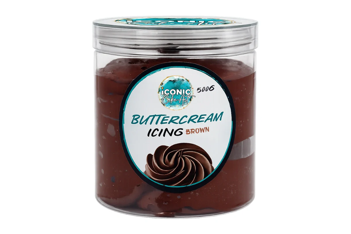 Brown Vanilla Ready to Use Buttercream 500g - Iconic Cake Art