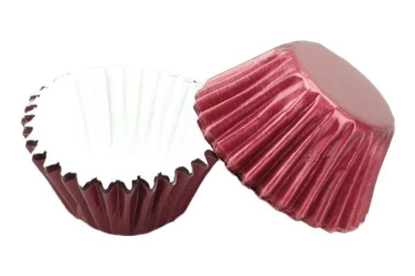 Burgundy Mini Cupcake Cases 25mm (50 Pack) - Gateau Art