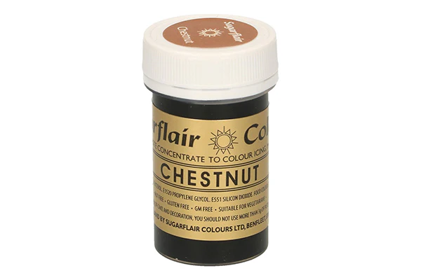 Chestnut Spectral Paste - Fondant and Buttercream Colour 25g - Sugarflair