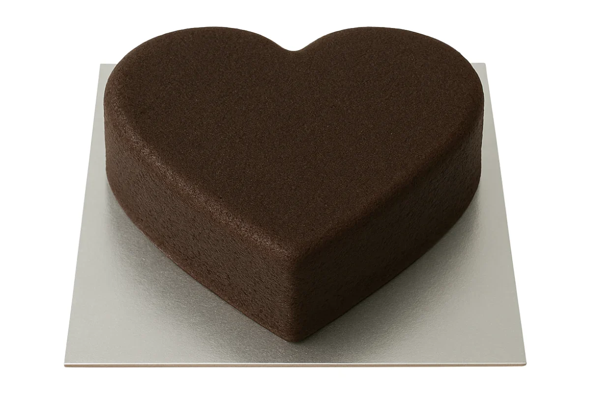 Chocolate Mud Cake Heart Bake Only 10 Inch - Iconic Bakery
