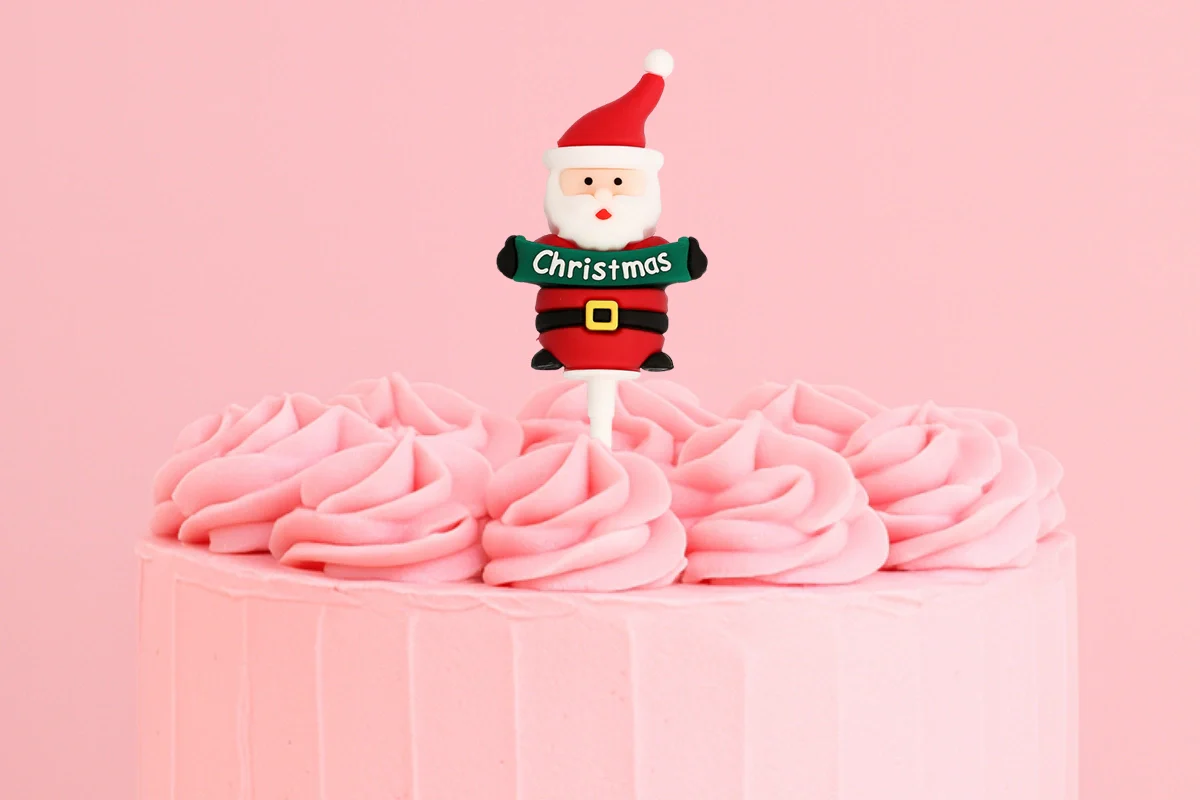 Christmas Santa Toppers (6 Pack) - Iconic Cake Art