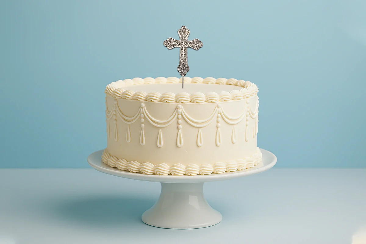 Diamante Cross - Christening - Communion 7cm - Iconic Cake Art - Image 2
