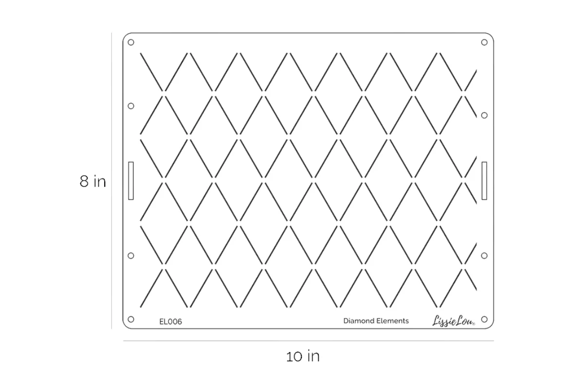 Diamond Elements Cake Stencil - Full Size Design - Stencils - Lissie Lou