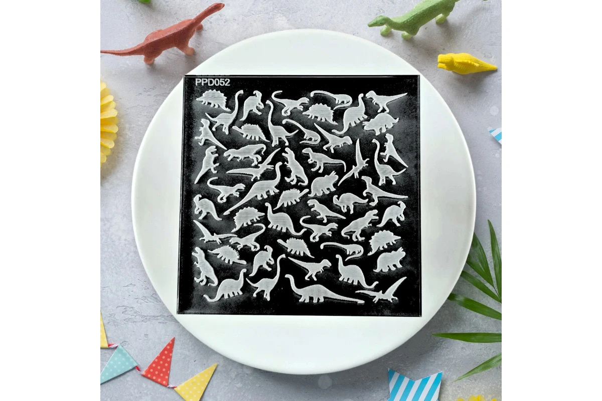 Dinosaurs Pattern Plate - Custom Cookie Cutters