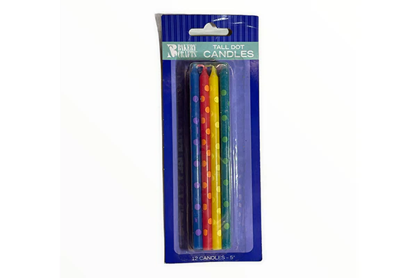 Dotted Mixed Colour Specialty Candles - Bakery Crafts