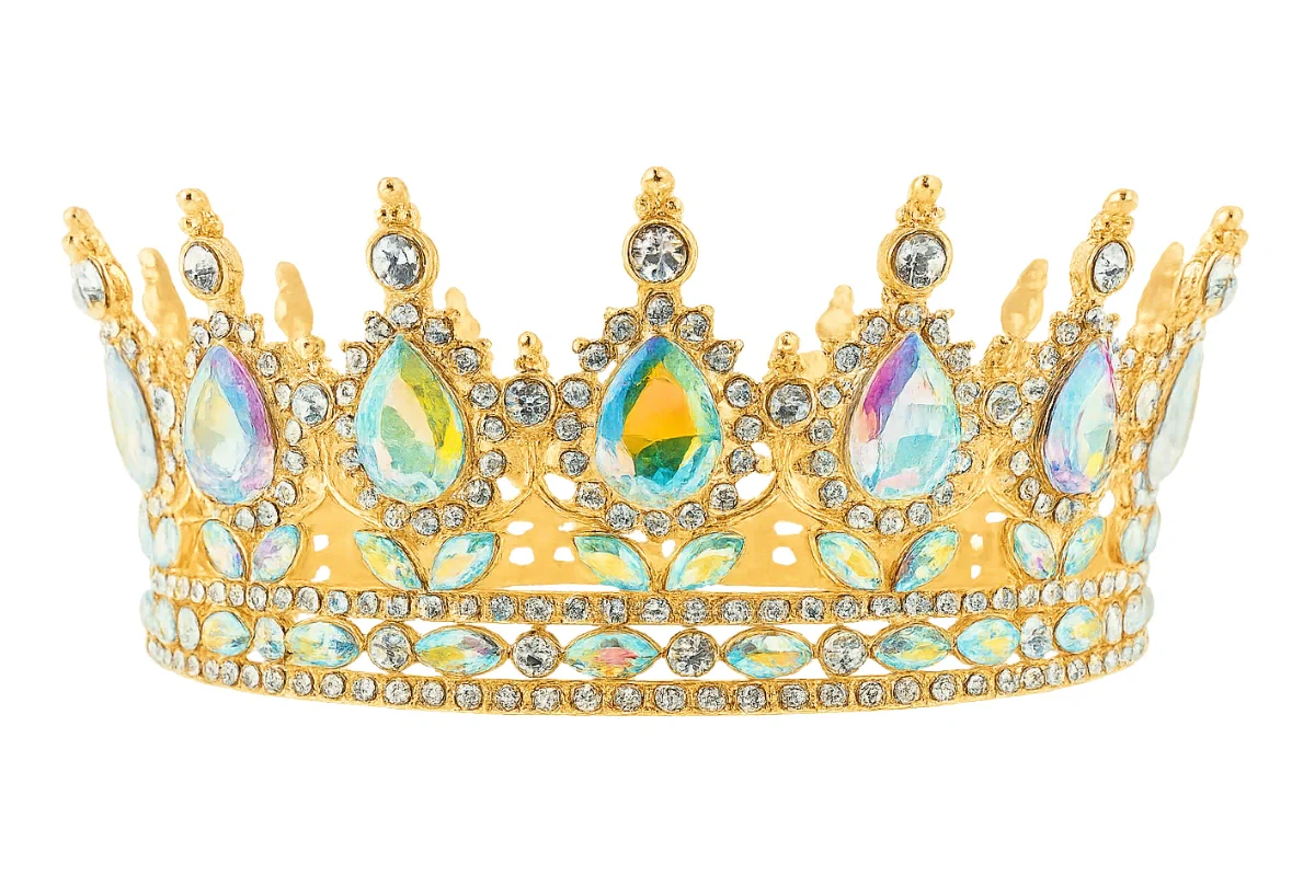 Gold Crown Topper 15.5cm - Iconic Cake Art