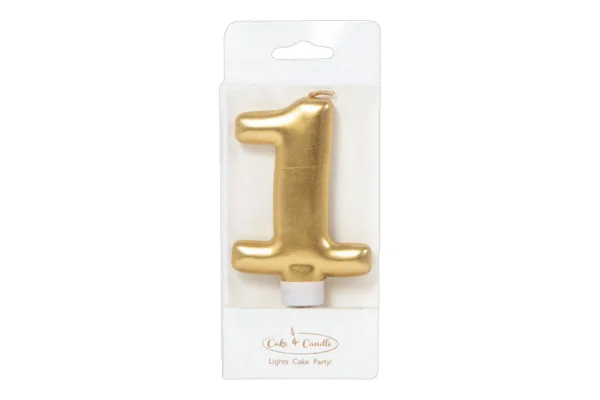 Gold Number 1 Candle - Bake Group