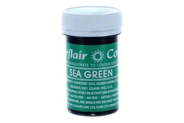 Green Sea Spectral Paste - Fondant and Buttercream Colour 25g - Sugarflair