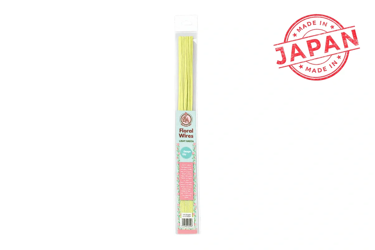 Light Green 28 Gauge Floral Wires (50 Pack) - Gateau Art