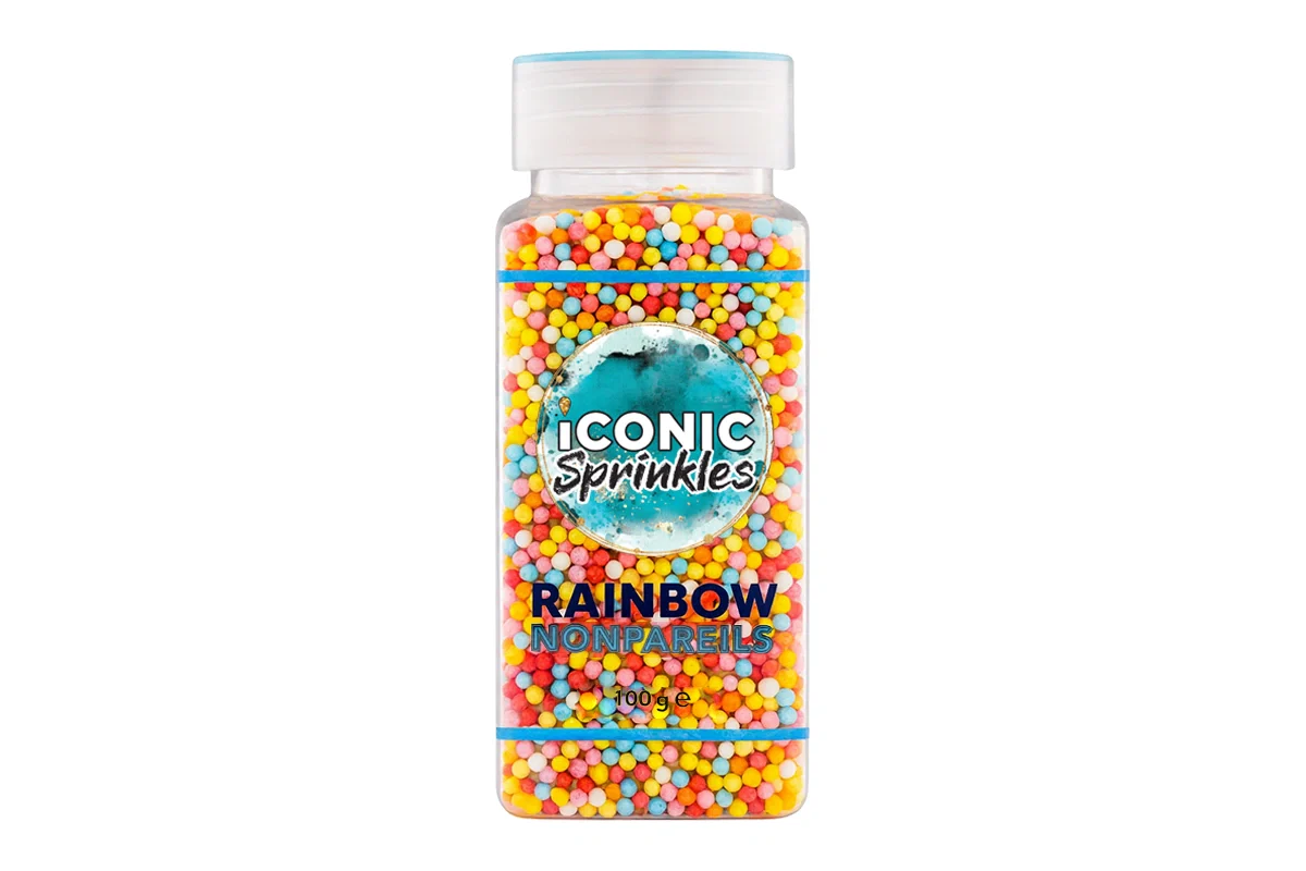 Matte Rainbow Nonpareils 100g - Iconic Sprinkles