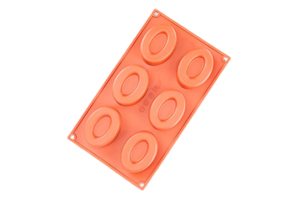 Oval Savarin 6 Cavity Silicone Chocolate Mould - Iconic Cake Art