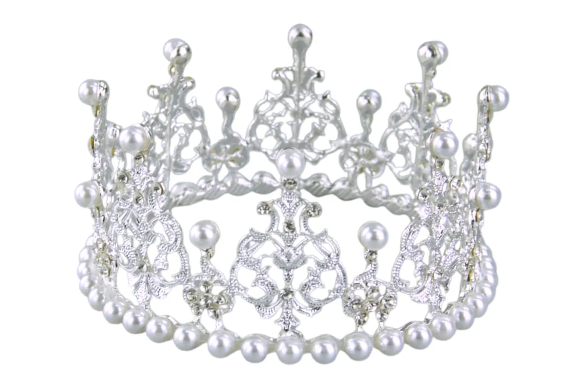 Pearl Accent Tiara Crown - Diameter - Cake Topper 145mm - Iconic Cake Art