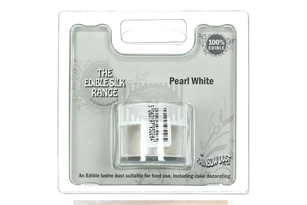 Pearl White the Edible Silk Range - Shimmer - Rainbow Dust