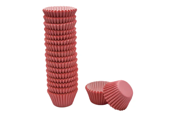 Pink Light Mini Base - Baking Bulk Cupcake Cases Liner 2.5cm (500 Pack) - Gateau Art