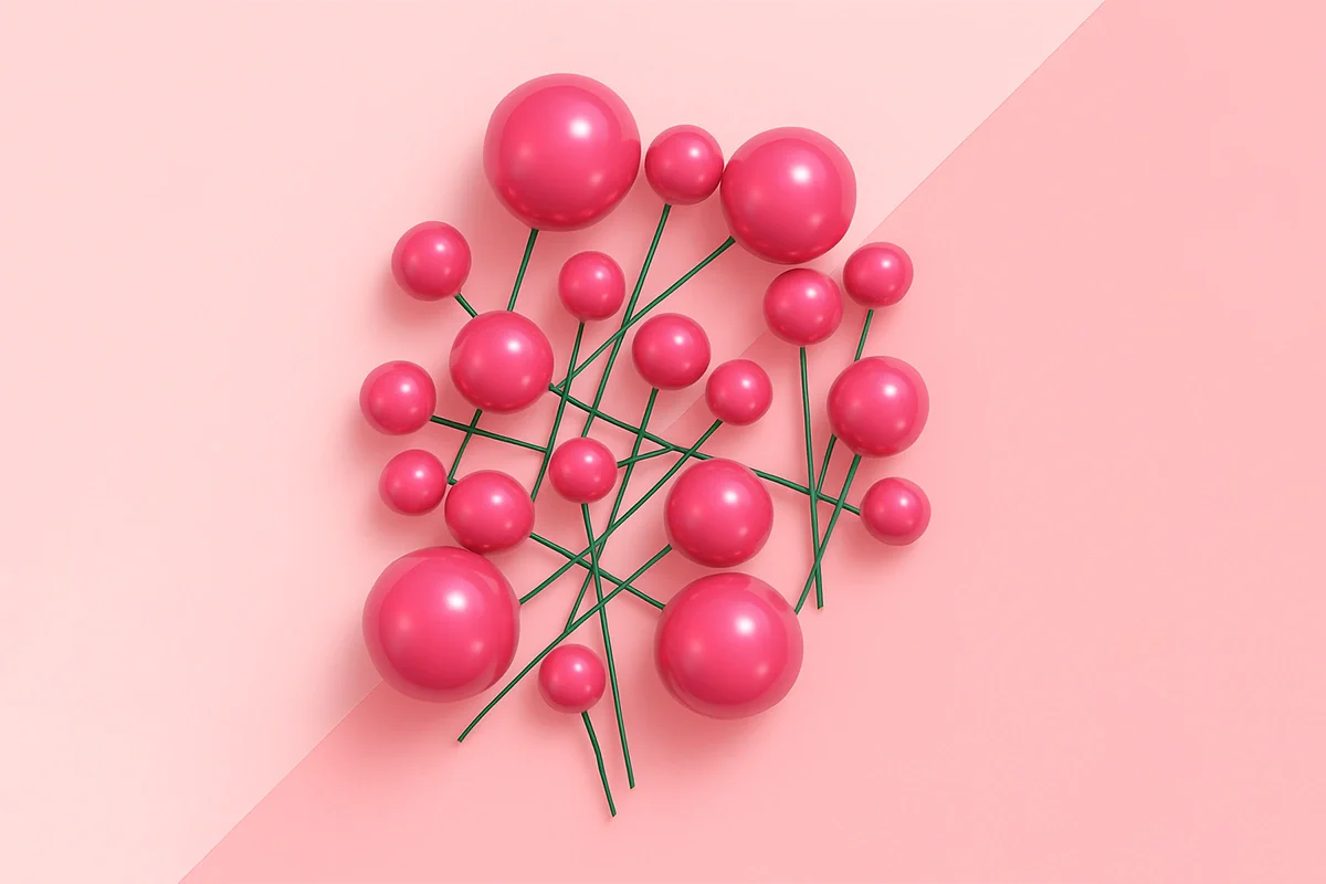 Pink Pearl Ball Toppers (20 Pack) - Iconic Cake Art