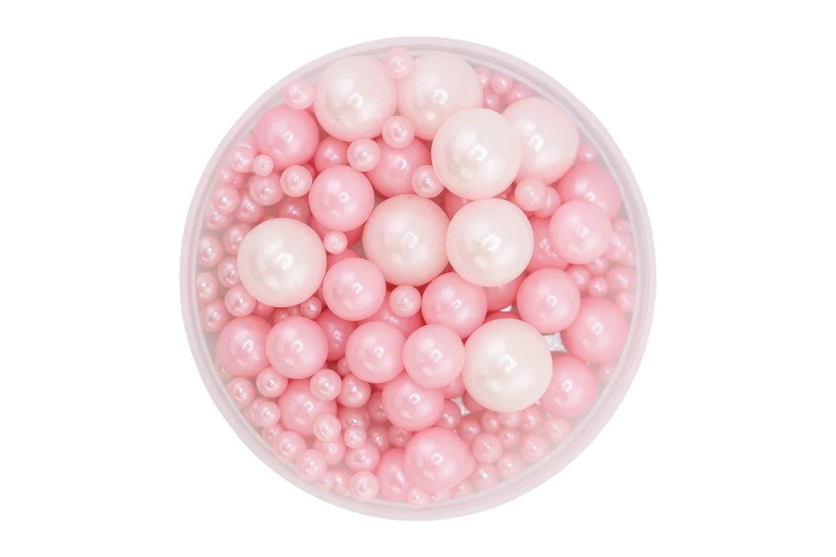 Pink Shiny Pearls 30g - Iconic Sprinkles