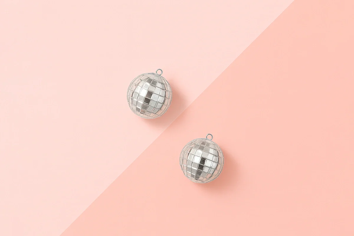 Set of Disco Ball 8cm (2 Pack) - Iconic Cake Art