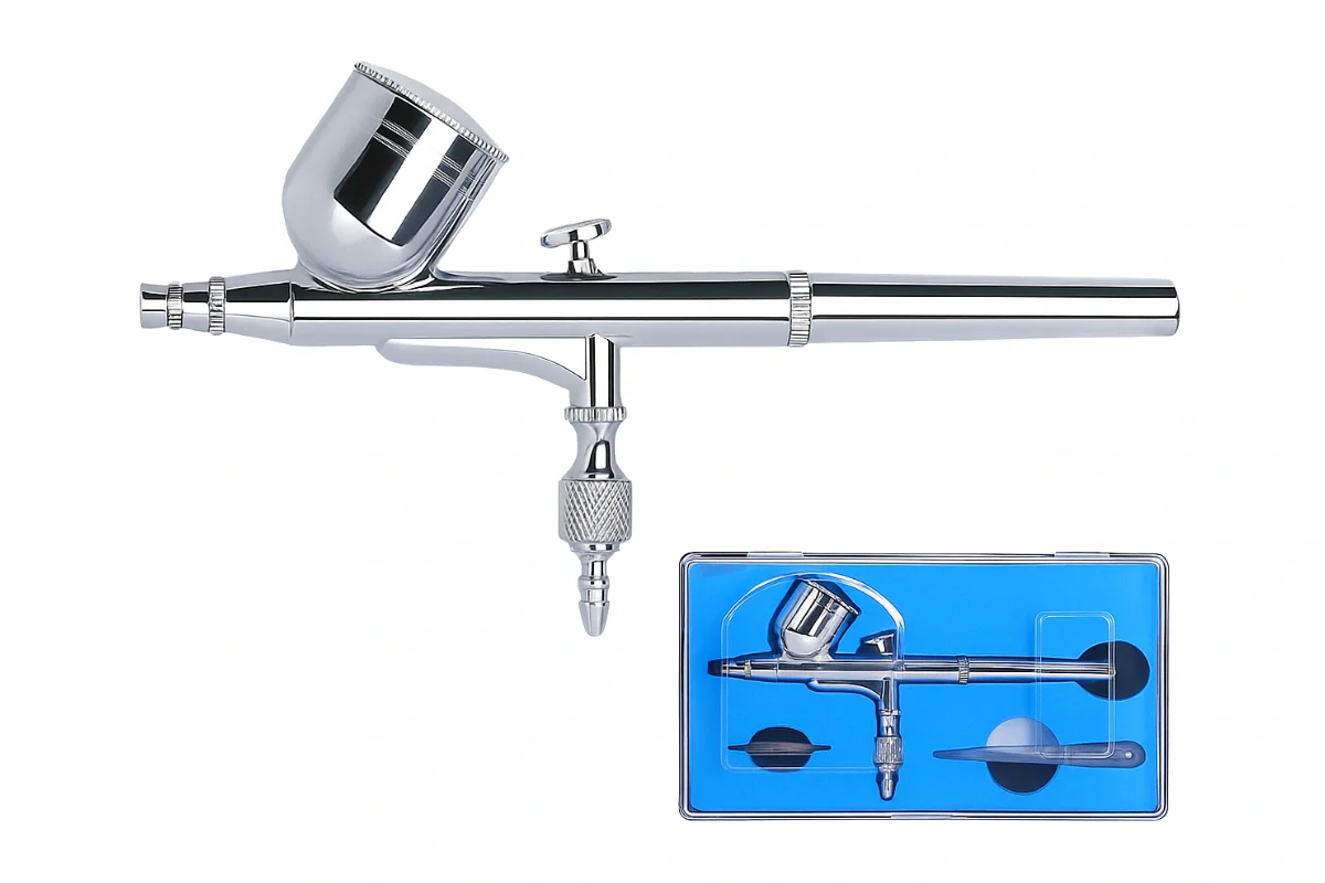 Silver Airbrush Gun Dual Action
