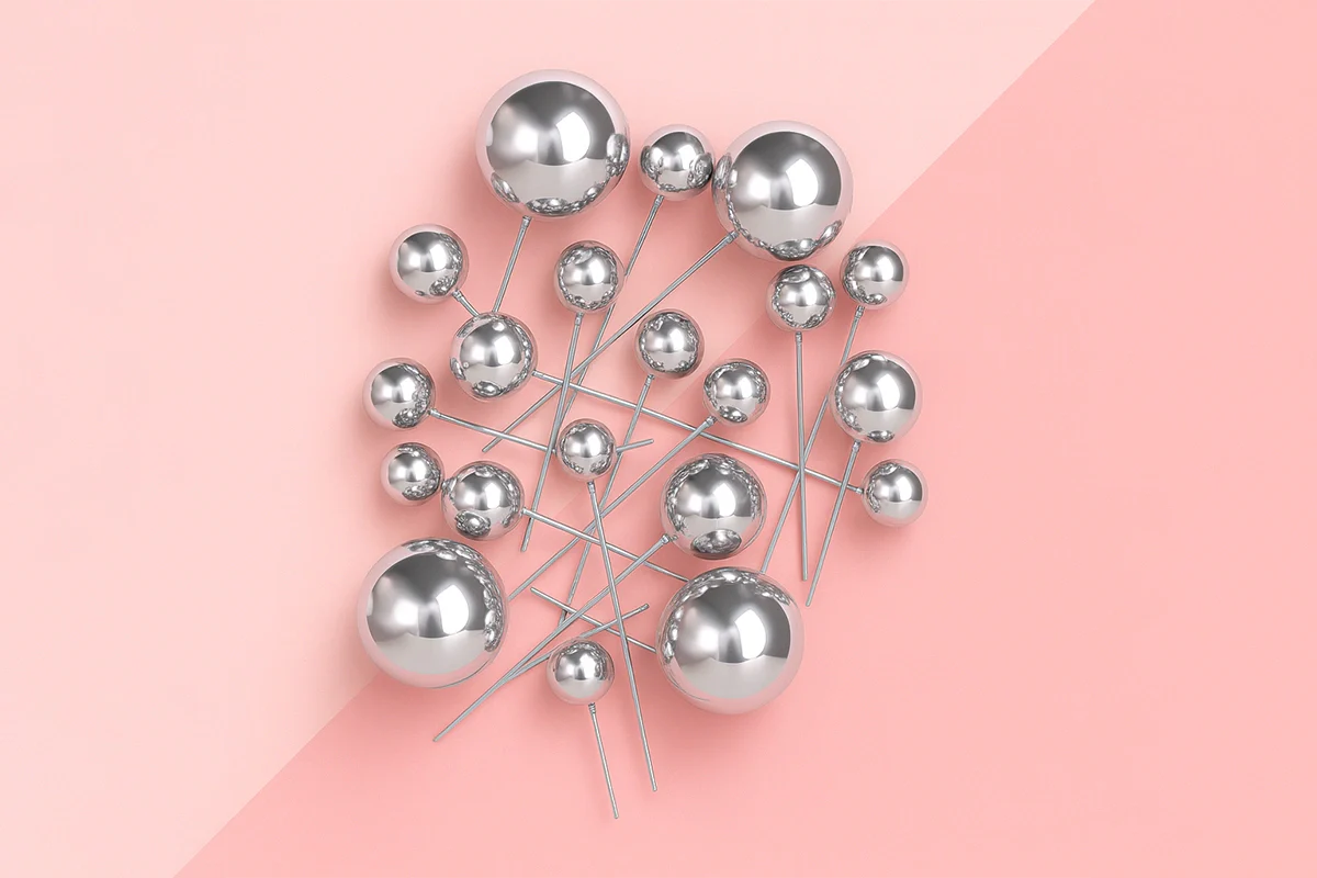 Silver Balls Decorations (20 Pack) - Iconic Cake Art