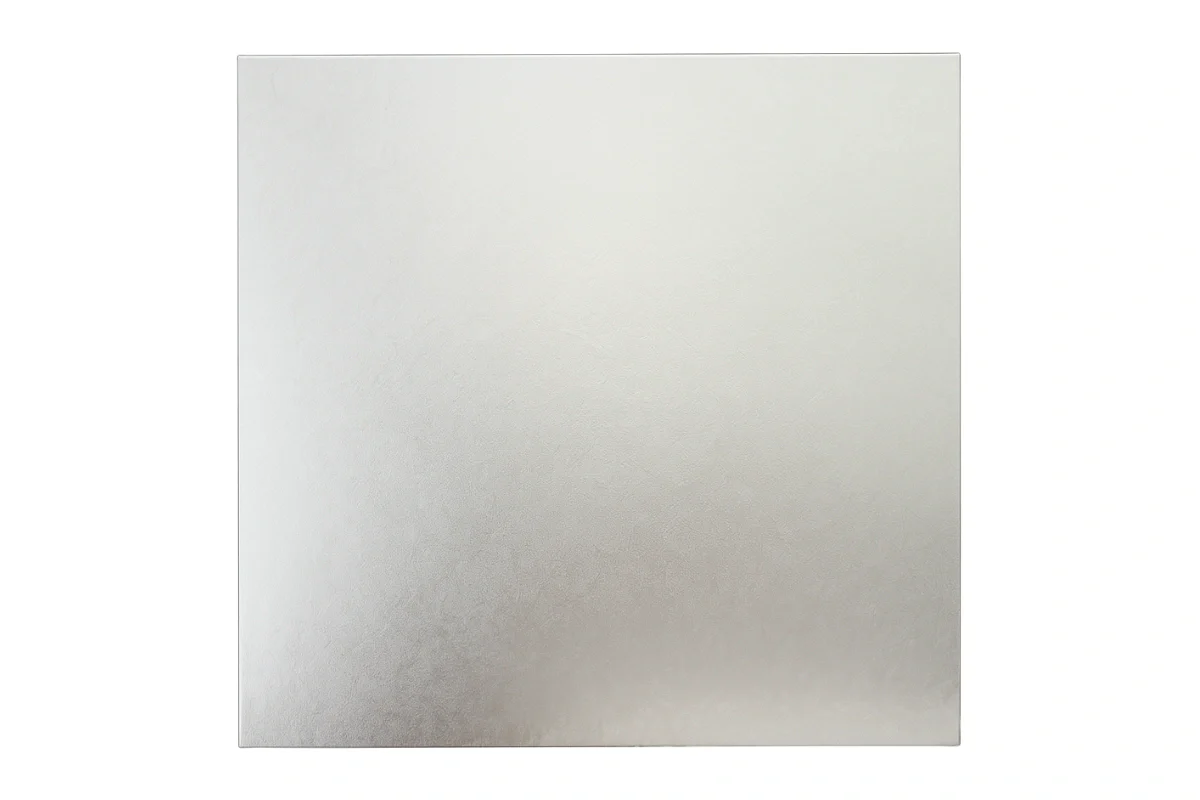 Silver Square Masonite Cake Board 8 Inch - Iconic Cake Art