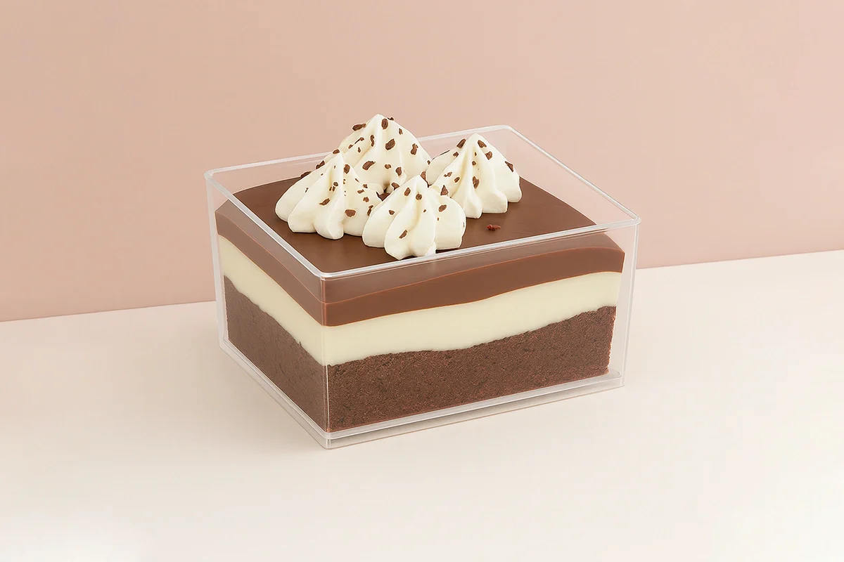 Square Dessert Cup 140ml (10 Pack) - Iconic Cake Art