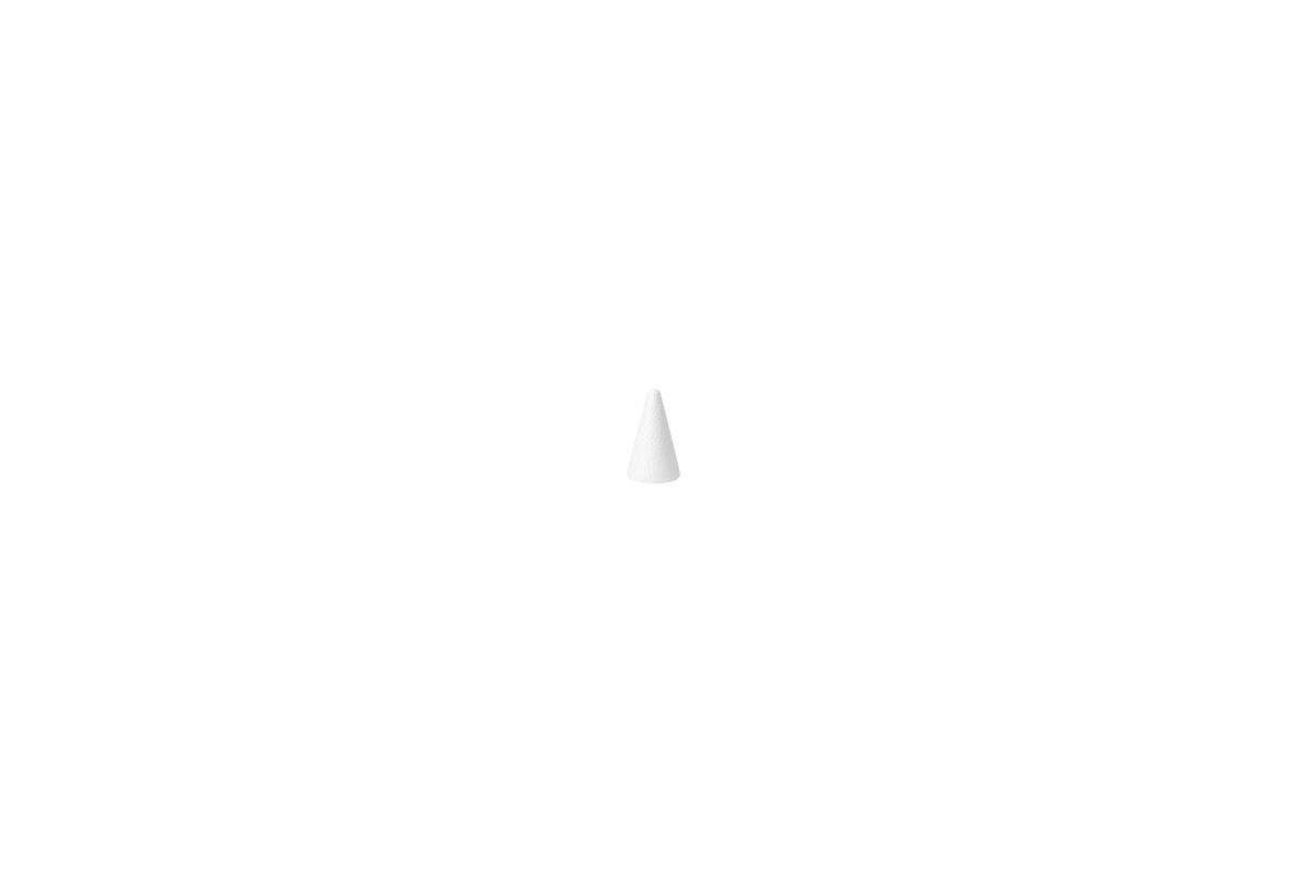 Styrofoam Cone Dummy 8cm (2 Pack) - Iconic Cake Art