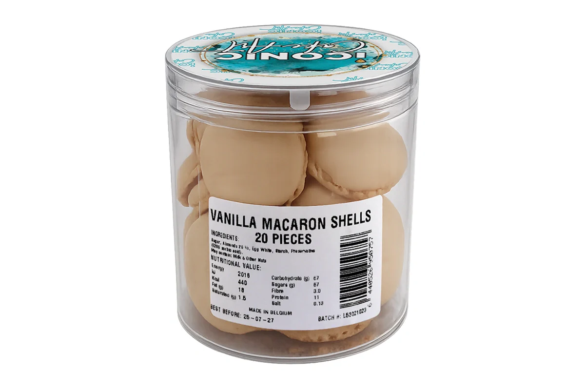 Vanilla Coloured Macaron Shells (20 Pack) - Iconic Cake Art - Image 2